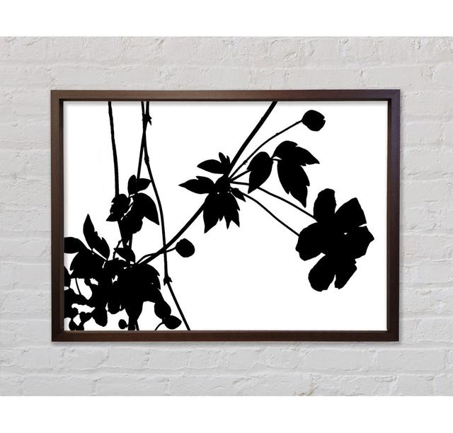 Black Flowers - Single Picture Frame Art Prints on Canvas Bright Star Size: 100cm H x 141.4cm W x 3.3cm D on Productcaster.