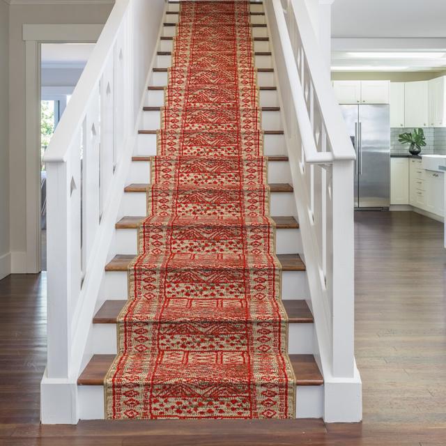 Stair Runner Bansil Machine Woven Area Rug Bloomsbury Market Rug Size: Runner Red x 510cm on Productcaster.