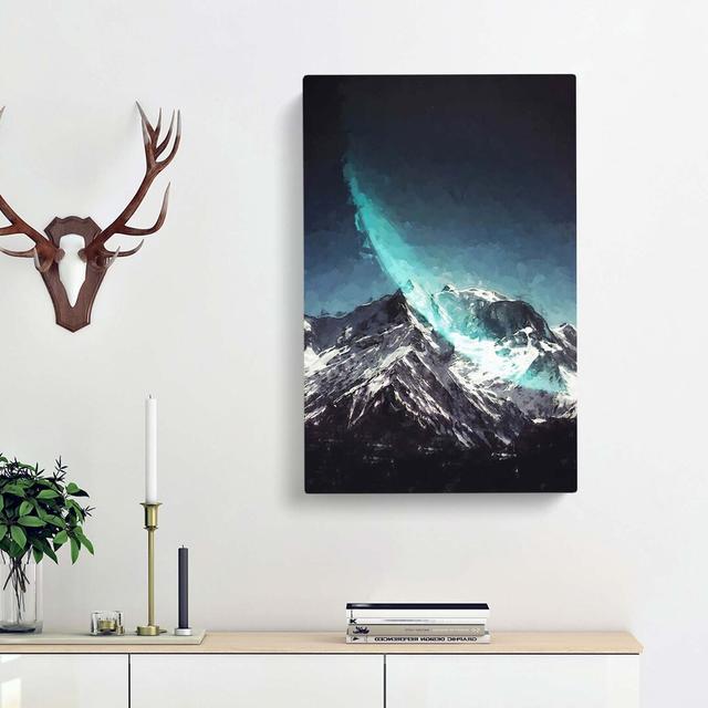 Mountain Top in France in Abstract - Wrapped Canvas Graphic Art Print East Urban Home Size: 50cm H x 35cm W x 3cm D on Productcaster.