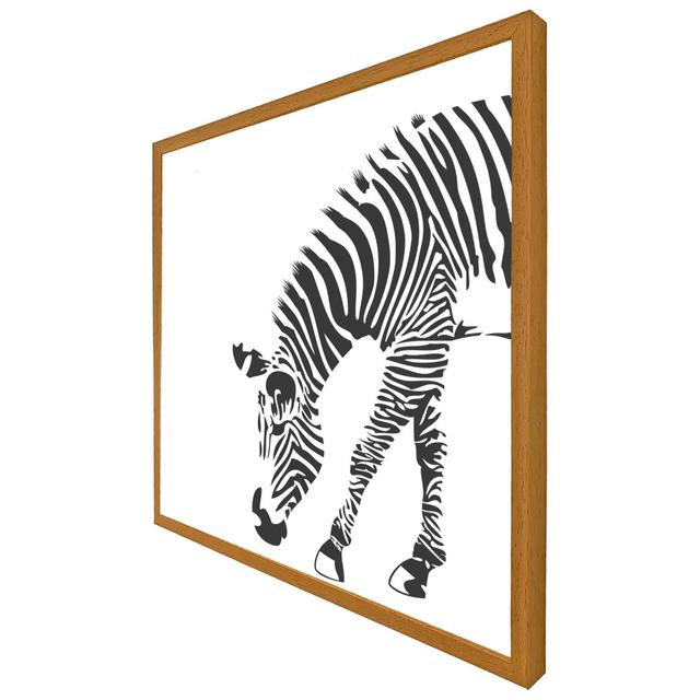 Lofties Zebra - Single Picture Frame Print World Menagerie Format: Black Framed, Size: 61cm H x 61cm W x 4cm D on Productcaster.