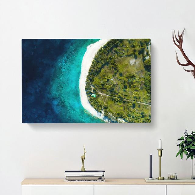 Saafu Point Rd In The Maldives - Wrapped Canvas Print East Urban Home Size: 40cm H x 60cm W x 3cm D on Productcaster.