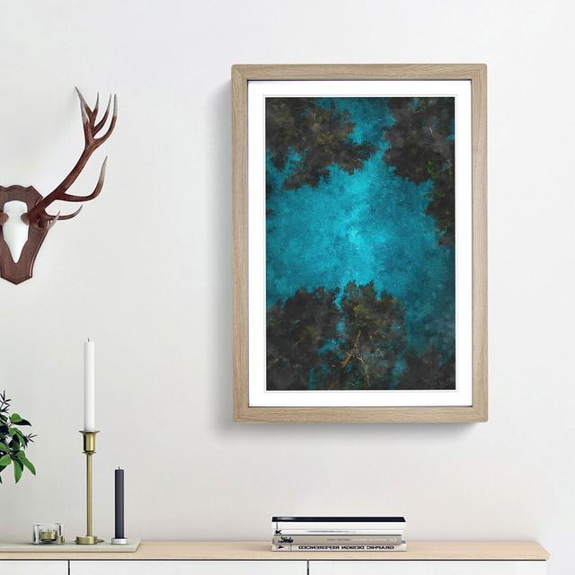 Forest Stars in Germany - Picture Frame Painting Print East Urban Home Frame Option: Oak Framed, Size: 63cm H x 45cm W x 2cm D on Productcaster.