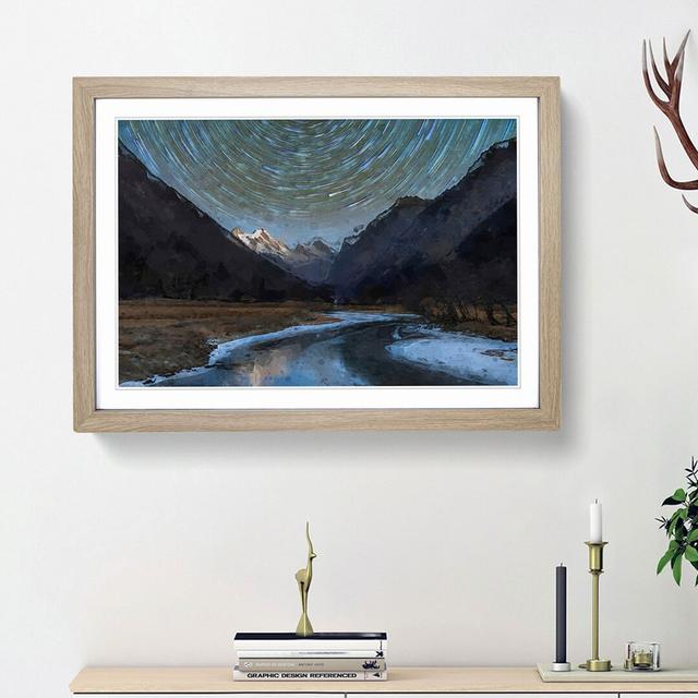 Mountains in Sichuan China in Abstract - Picture Frame Graphic Art Print East Urban Home Frame Option: Oak Framed, Size: 48cm H x 65cm W x 2cm D on Productcaster.