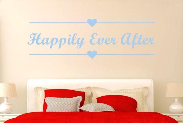 Happily Ever After Wall Sticker 17 Stories Size: Medium, Colour: Light Blue on Productcaster.