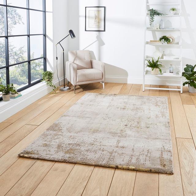 Hancox Machine Woven Beige/Gold Rug Williston Forge Rug Size: Rectangle 120 x 170cm on Productcaster.