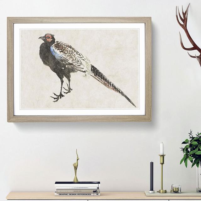 Pheasant by Kawanabe Kyosai - Picture Frame Painting Print East Urban Home Size: 36cm H x 48cm W x 2cm D, Frame Option: Oak Framed on Productcaster.