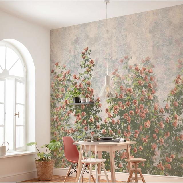 6 Pieces Wall Roses 3m x 2.5m Matte Wall Mural Komar on Productcaster.