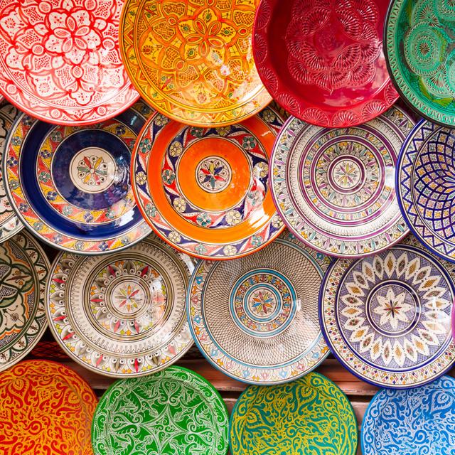 Colorful Clay Plates by Kasto80 - Wrapped Canvas Print Latitude Vive Size: 30cm H x 30cm W x 3.8 cm D on Productcaster.