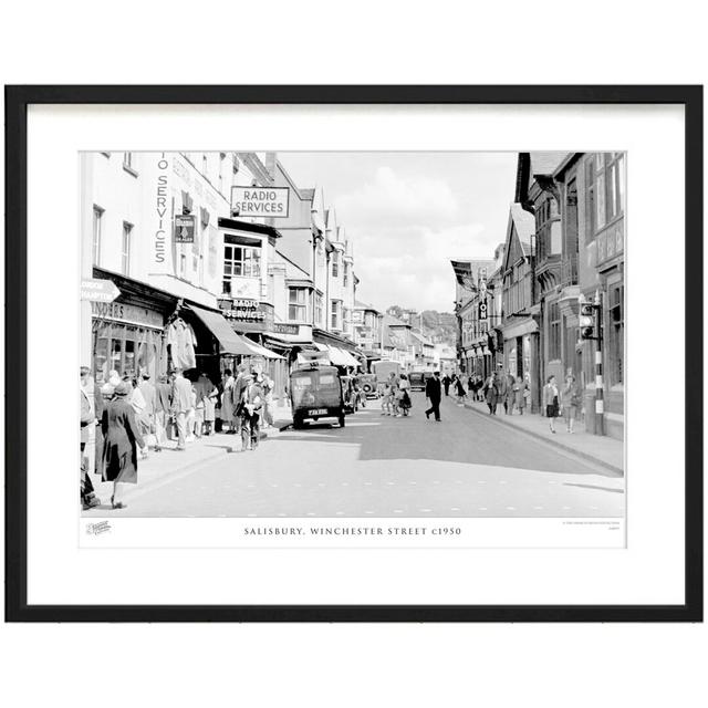 Salisbury, Winchester Street C1950 - Single Picture Frame Print The Francis Frith Collection Size: 28cm H x 36cm W x 2.3cm D, Colour: Light Grey/White on Productcaster.