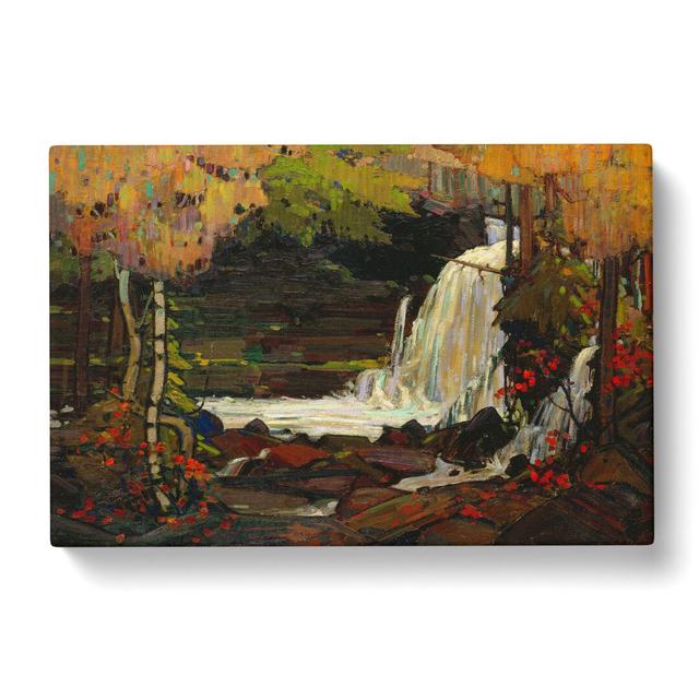 Woodland Waterfall by Tom Thomson - Wrapped Canvas Painting East Urban Home Size: 35cm H x 50cm W x 3cm D on Productcaster.