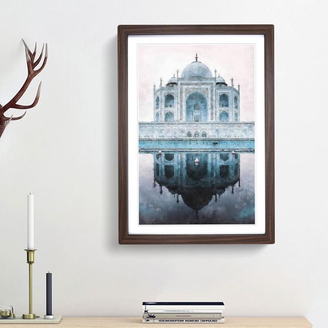 The Taj Mahal in Agra India Abstract - Picture Frame Painting Print East Urban Home Frame Option: Walnut Framed, Size: 33cm H x 24cm W x 2cm D on Productcaster.