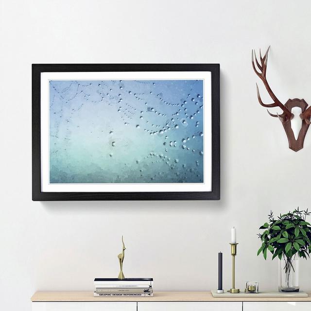 Dewdrops upon a Cobweb in Abstract - Picture Frame Painting Print East Urban Home Frame Option: Black Framed, Size: 48cm H x 65cm W x 2cm D on Productcaster.