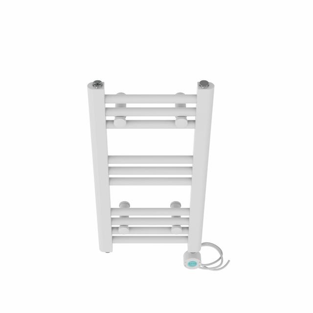 Dalayssa Straight Towel Rail Heated Towel Rails Metro Lane Size: 60cm H x 30cm W x 3cm D, Finish: White on Productcaster.