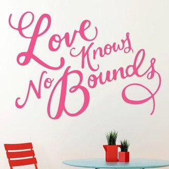 Love Knows No Bounds Wall Sticker East Urban Home Size: Medium, Colour: Pink on Productcaster.