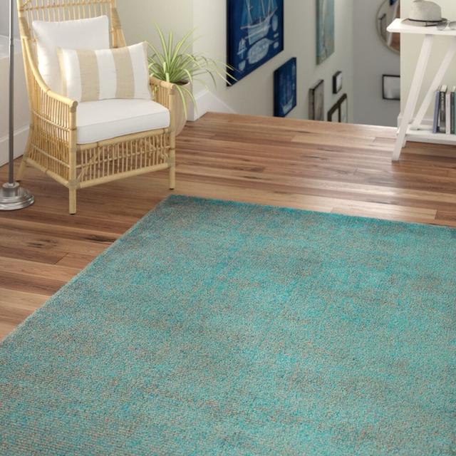 Kaia Wool Teal Rug Highland Dunes Rug Size: Rectangle 180 x 270cm on Productcaster.