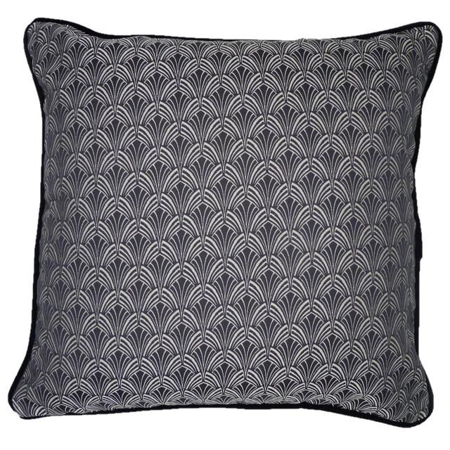 Glenford Geometric Square Throw Pillow Cover Fairmont Park Colour: Black on Productcaster.