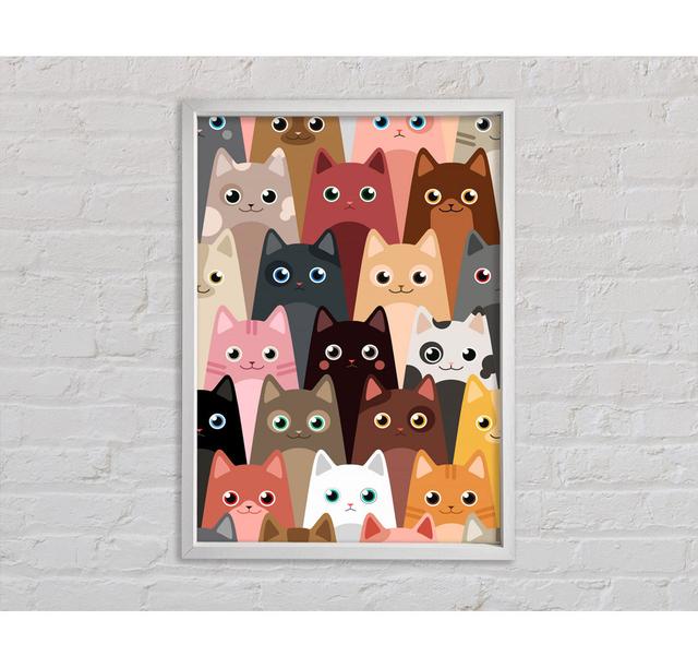 Just Cats - Single Picture Frame Art Prints on Canvas Rosalind Wheeler Size: 141.4cm H x 100cm W x 3.3cm D on Productcaster.