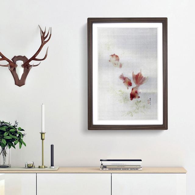 The Goldfish by Watanabe Seitei - Picture Frame Painting Print East Urban Home Frame Option: Walnut Framed, Size: 65cm H x 48cm W x 2cm D on Productcaster.