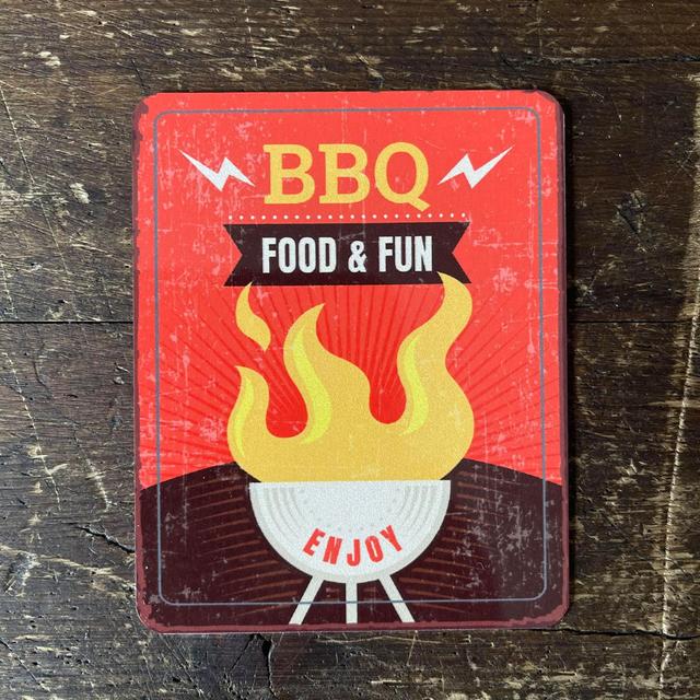 BBQ Food & Fun Enjoy - Metal Sign Plaque East Urban Home Size: 60cm H x 40cm W on Productcaster.