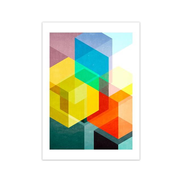 Bright Colourful Abstract A - Print 17 Stories Frame Option: No Frame, Size: 29.7cm H x 21cm W x 4cm D on Productcaster.