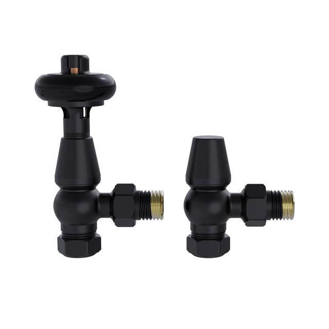 Traditional TRV Thermostatic Radiator Valves Belfry Bathroom Finish: Black on Productcaster.