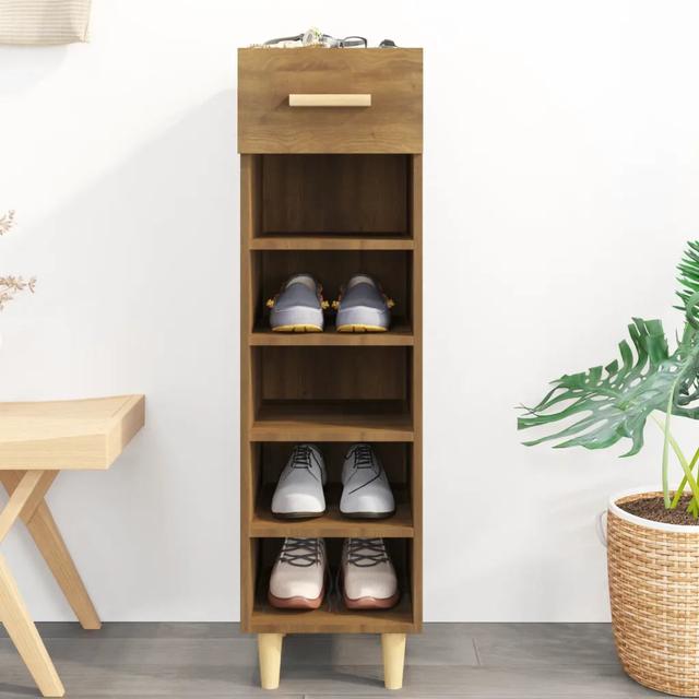 Schuhschrank für 5 Paar Schuhe Union Rustic Ausführung: Braune Eiche on Productcaster.