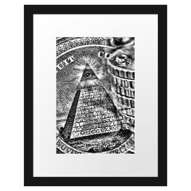 Gerahmtes Poster Illuminati Pyramide East Urban Home Größe: 38 cm H x 30 cm B on Productcaster.