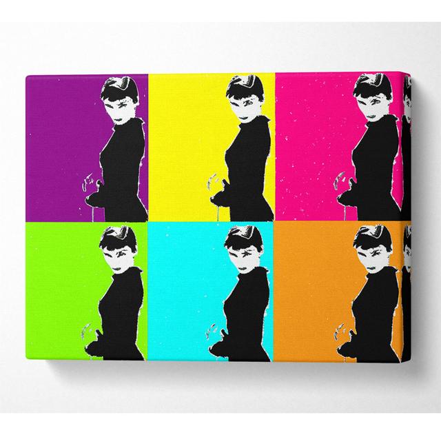 Audrey Hepburn Pop Art - Wrapped Canvas Art Prints ClassicLiving Size: 81cm H x 121.9cm W x 10cm D on Productcaster.