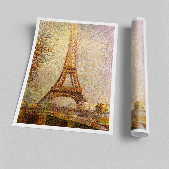 Seurat The Eiffel Tower - Graphic Art Print on Paper East Urban Home Size: 42 cm H x 59.4 cm W on Productcaster.