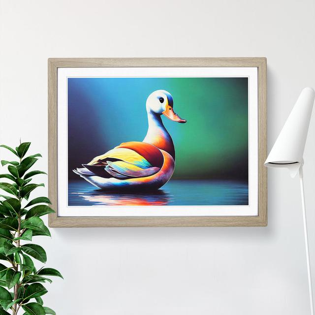 Stunning Duck - Single Picture Frame Print Brambly Cottage Size: 34cm H x 46cm W x 2cm D, Frame Colour: Oak on Productcaster.