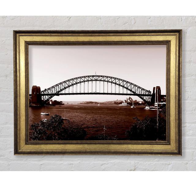 Sydney Harbour Bridge Braun - Einzelner Bilderrahmen Kunstdrucke Bright Star Größe: 29,7 cm H x 42 cm B x 8 cm T on Productcaster.