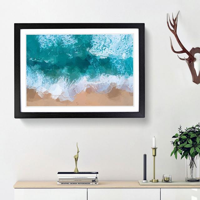 Beach in Melbourne Australia in Abstract - Picture Frame Graphic Art Print East Urban Home Size: 62cm H x 87cm W x 2cm D, Frame Option: Black Framed on Productcaster.