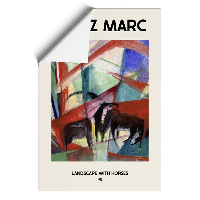 Many Horses by Franz Marc - Unframed Graphic Art East Urban Home Size: 30cm H x 21cm W x 0.1cm D on Productcaster.