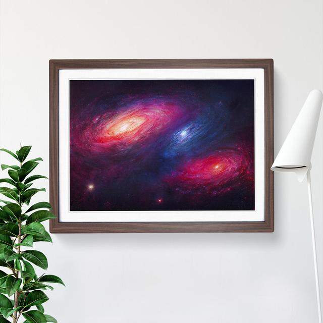 Futuristic Galaxy Vol.3 - Single Picture Frame Print Metro Lane Frame Colour: Walnut, Size: 34cm H x 46cm W x 2cm D on Productcaster.