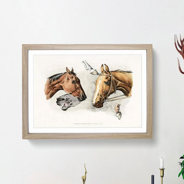 Horse Heads and Hoofs by Henry Alken - Picture Frame Painting Print East Urban Home Frame Option: Oak Framed, Size: 27cm H x 36cm W x 2cm D on Productcaster.