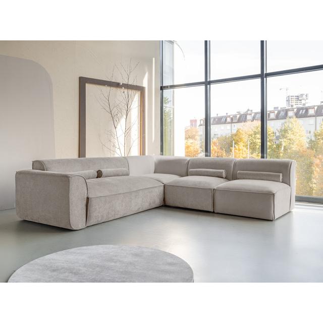 Ecksofa Flex Felix MiuForm Ausrichtung: Ausrichtung Rechts, Farbe des Polstermöbels: Dunkles Beige on Productcaster.