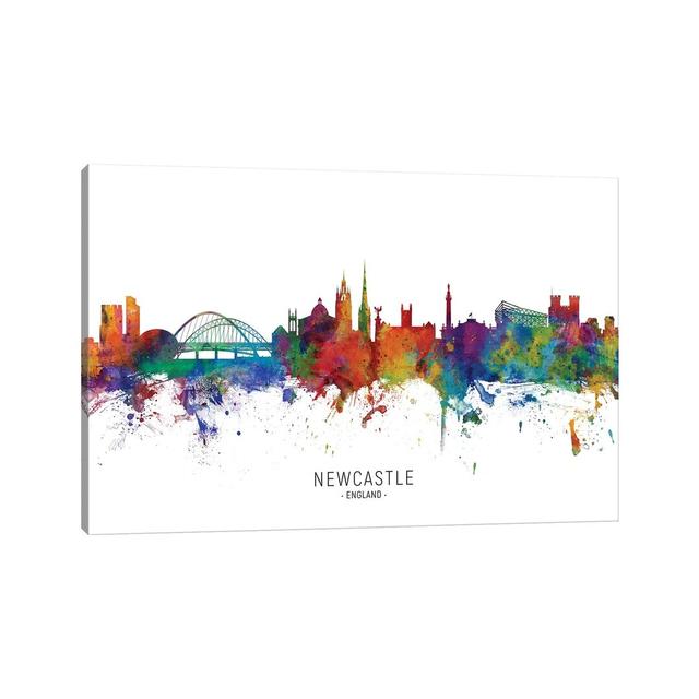 Newcastle England Skyline by Michael Tompsett - Wrapped Canvas Painting Latitude Run Size: 30.48cm H x 45.72cm W x 1.91cm D on Productcaster.