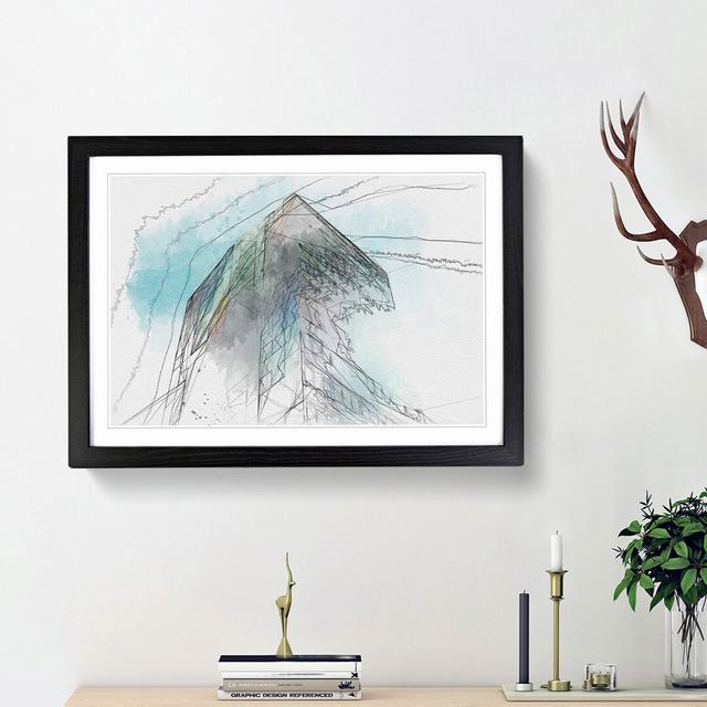 Architecture Sketch Vol.14 in Abstract - Picture Frame Graphic Art Print East Urban Home Size: 48cm H x 65cm W x 2cm D, Frame Option: Black Framed on Productcaster.