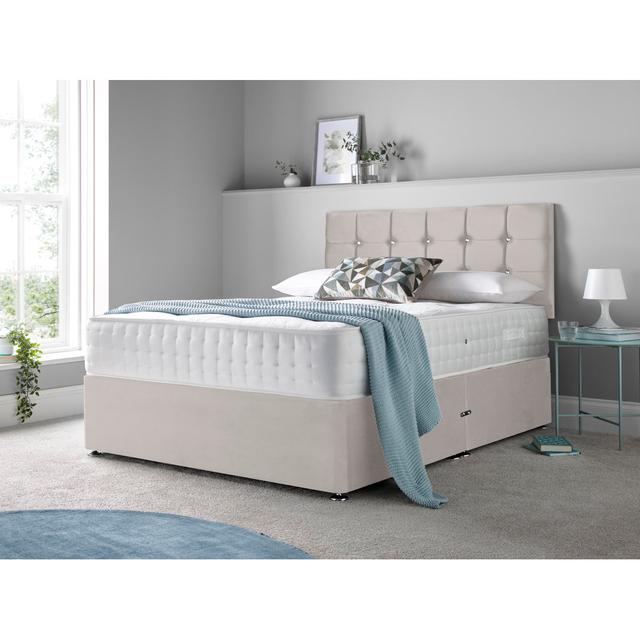 Adarah Divan Bed Set Marlow Home Co. Colour: Silver, Size: Small Single (2'6), Storage Type: Left Side Drawers on Productcaster.