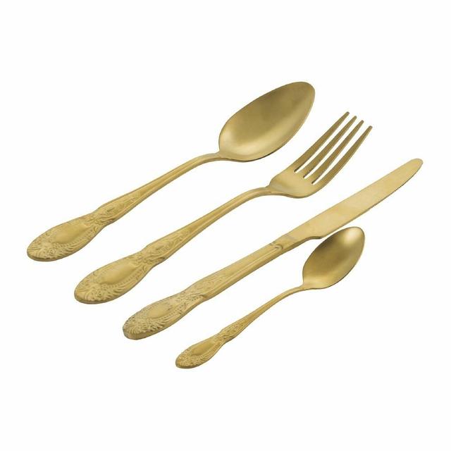 24-tlg. Besteckset Wonderland für 6 Personen (Set of 6) Villa d'Este Home Farbe: Gold on Productcaster.