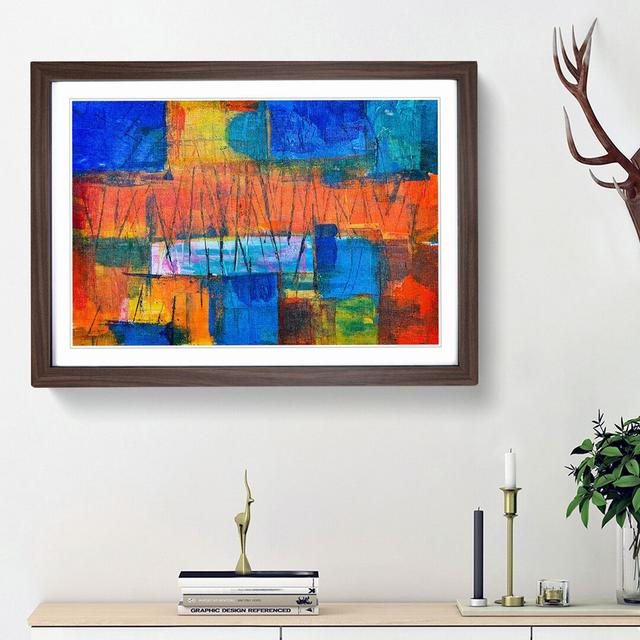 Abstract Art Painting Vol.298 by S.Johnson - Picture Frame Painting Print East Urban Home Frame Option: Walnut Framed, Size: 62cm H x 87cm W x 2cm D on Productcaster.