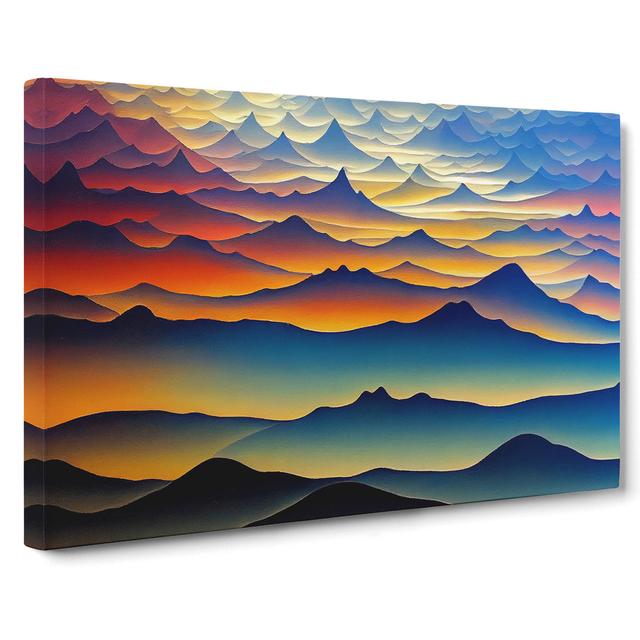 Harmonious Mountain Landscape - Wrapped Canvas Graphic Art Alpen Home Size: 35cm H x 50cm W x 3cm D on Productcaster.