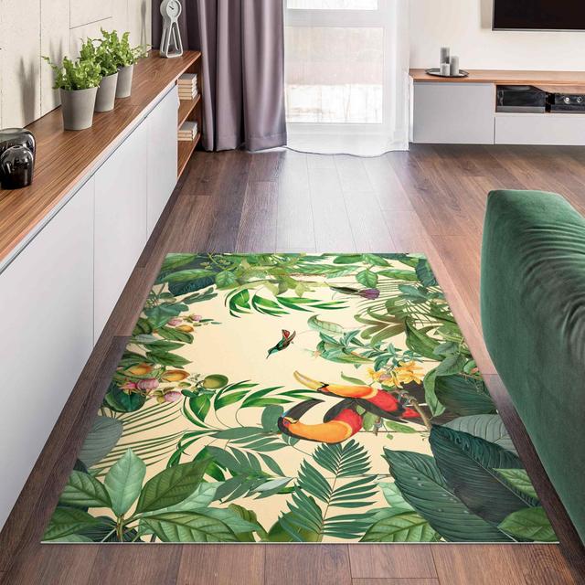 Rectangular Henrichs Floral Machine Woven Area Rug East Urban Home Rug Size: Rectangle 80 x 120cm on Productcaster.