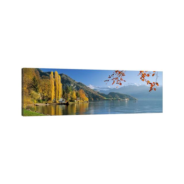 Vierwaldstattersee (Lake Lucerne), Vitznau, Lucerne, Switzerland - Wrapped Canvas Panoramic Photograph Brayden Studio Size: 30.48cm H x 91.44cm W x 3. on Productcaster.