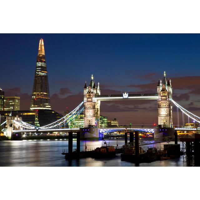 Tower Bridge and Shard in London by Chrisdorney - Wrapped Canvas Photograph 17 Stories Size: 81cm H x 122cm W on Productcaster.