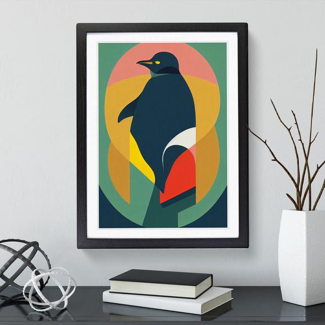 Modern Abstract Penguin No.3 - Picture Frame Graphic Art George Oliver Frame Colour: Black Framed, Size: 34cm H x 25cm W x 2cm D on Productcaster.