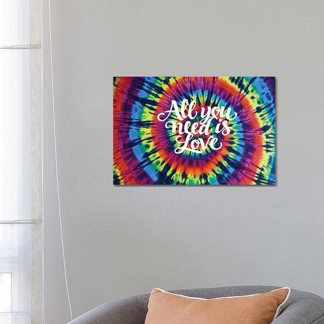 Tie Dye Rainbow by Molly Kearns - Wrapped Canvas Graphic Art Latitude Run Size: 45.72cm H x 66.04cm W x 3.81cm D on Productcaster.