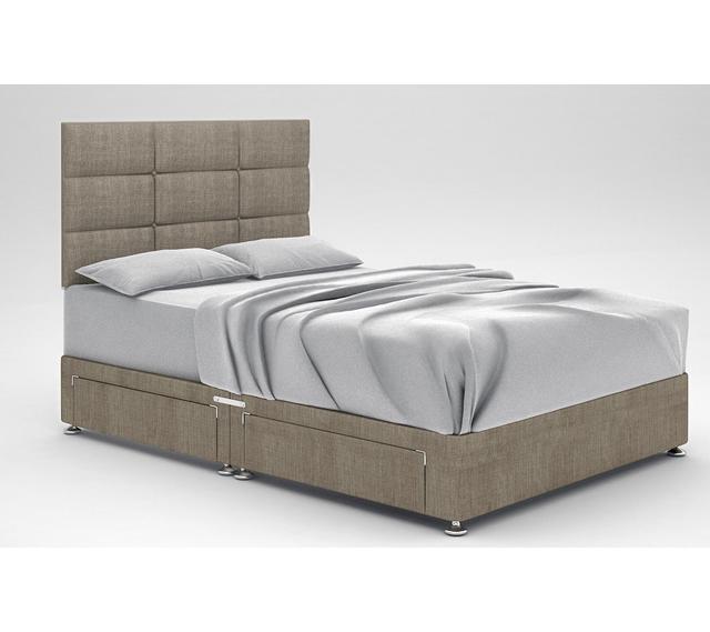 Zielke Divan Bed Base 17 Stories Colour: Sand, Storage Type: 4 Drawers, Size: Super King (6') on Productcaster.