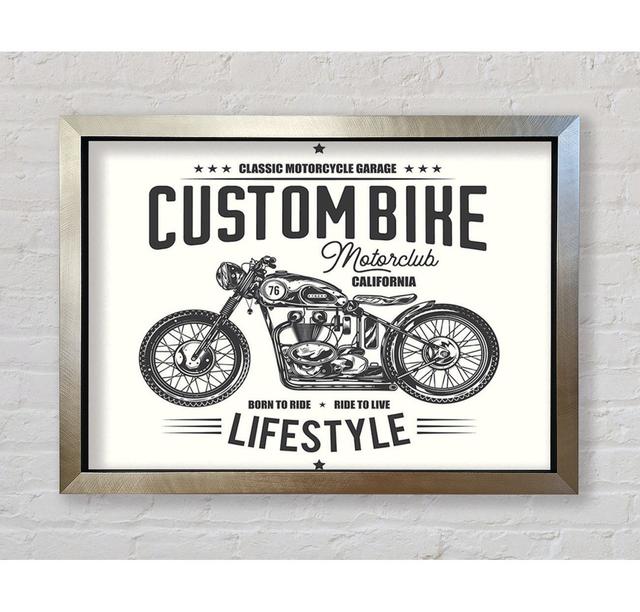 Custom Bike Motor Club - Single Picture Frame Art Prints Bright Star Size: 42cm H x 59.7cm W x 3.4cm D on Productcaster.