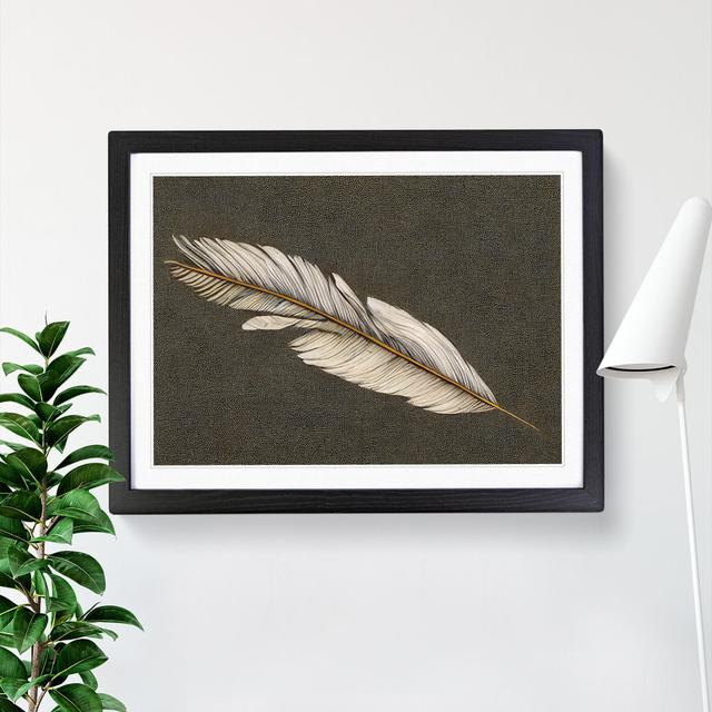 Bird Feather - Picture Frame Graphic Art World Menagerie Size: 25cm H x 34cm W x 2cm D, Frame Colour: Black Framed on Productcaster.